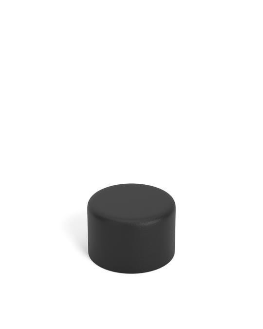 Child Resistant | Smooth Push Down & Turn Plastic PCR Caps for Glass Tube w/ Foam Liner | 20mm - Matte Black - 400 Count - 1