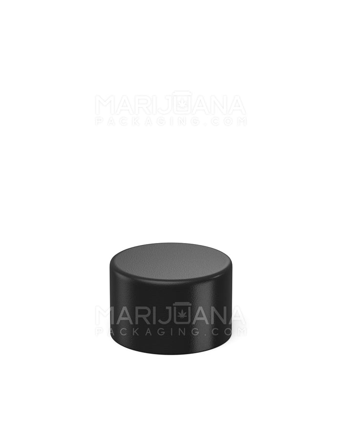 Child Resistant Smooth Push Down & Turn Plastic Caps for Wide Body Glass Tube | 28mm - Matte Black | Sample Image