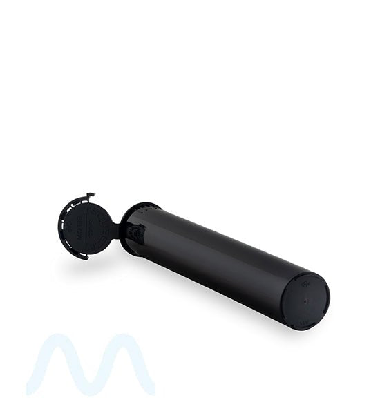 Child Resistant & Tamper Evident | Pop Top Plastic Pre-Roll Tubes | 116mm - Black - 1000 Count - 4
