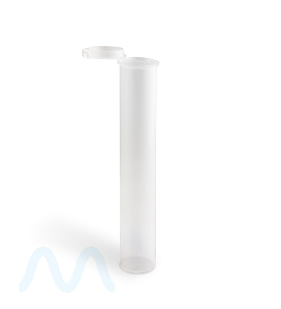 Child Resistant & Tamper Evident | Pop Top Plastic Pre-Roll Tubes | 116mm - Clear - Sample