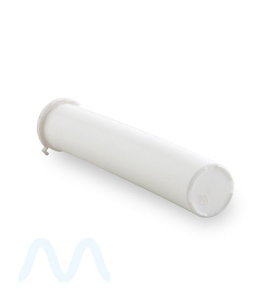 Child Resistant & Tamper Evident | Pop Top Plastic Pre-Roll Tubes | 116mm - White - 1000 Count - 5