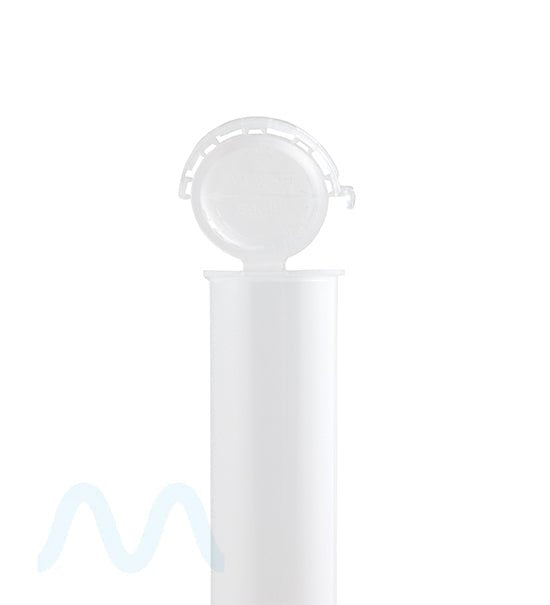 Child Resistant & Tamper Evident | Pop Top Plastic Pre-Roll Tubes | 116mm - Clear - 1000 Count - 2