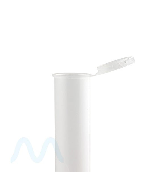 Child Resistant & Tamper Evident | Pop Top Plastic Pre-Roll Tubes | 116mm - White - 1000 Count - 3