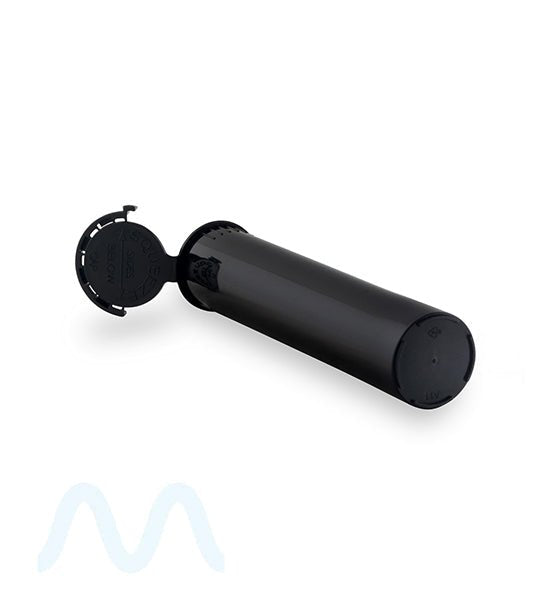 Child Resistant & Tamper Evident | Pop Top Plastic Pre-Roll Tubes | 98mm - Black - 1000 Count - 3