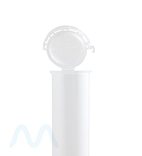 Child Resistant & Tamper Evident | Pop Top Plastic Pre-Roll Tubes | 98mm - Clear - 1000 Count - 2
