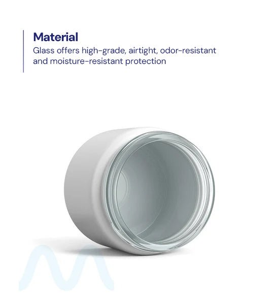Straight Sided Matte White Glass Jars | 50mm - 2oz - 200 Count - 2
