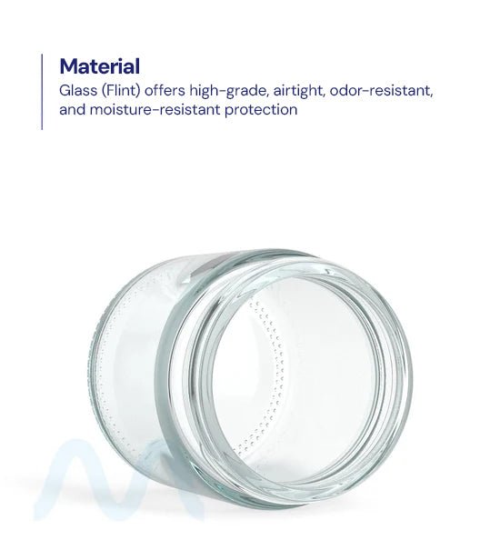 Straight Sided Clear Glass Jars | 50mm - 3oz - 100 Count - 4