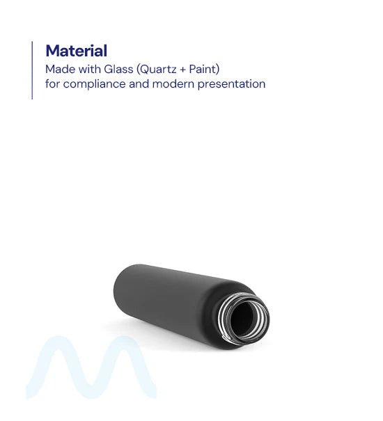 Matte Black Glass Pre - Roll Tubes | 18mm - 115mm - 400 Count - 2
