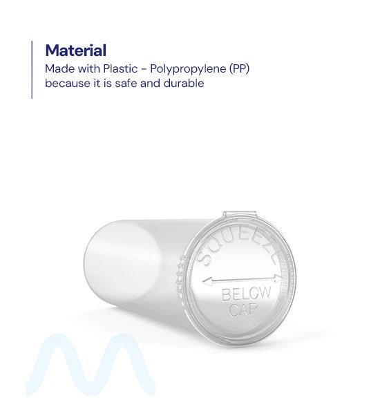 Child Resistant | Clear Pop Top Bottles | 60dr - 14g - 75 Count - 3