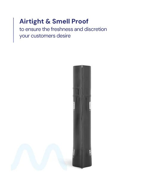 Child Resistant & Tamper Evident | Pinch N Pull Matte Black PCR Mylar Bags | 3.6in x 5.8in - 3.5g - 250 Count - 4