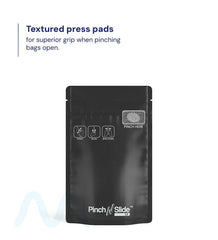 Child Resistant & Tamper Evident | Pinch N Slide 3.0 Matte Black PCR Mylar Bags | 3.6in x 5.7in - 3.5g - 250 Count