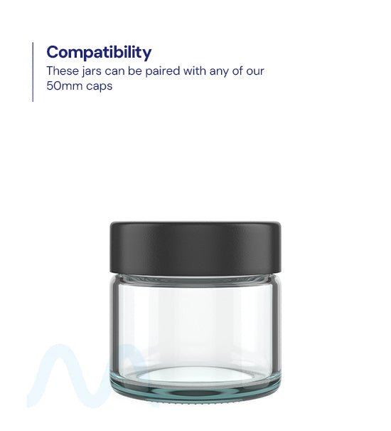 Straight Sided Clear Glass Jars | 50mm - 2oz - 200 Count - 3