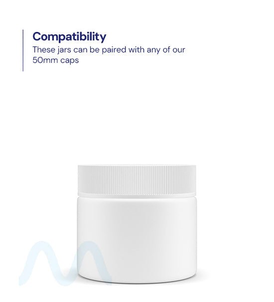 Straight Sided Matte White Glass Jars | 50mm - 2oz - 200 Count - 3