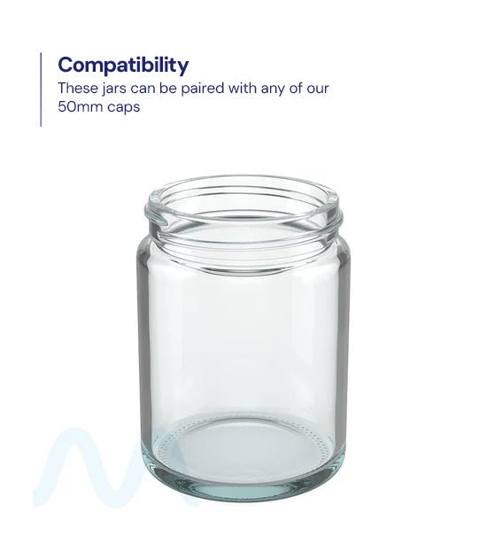 Straight Sided Clear Glass Jars | 50mm - 4oz - 100 Count - 2