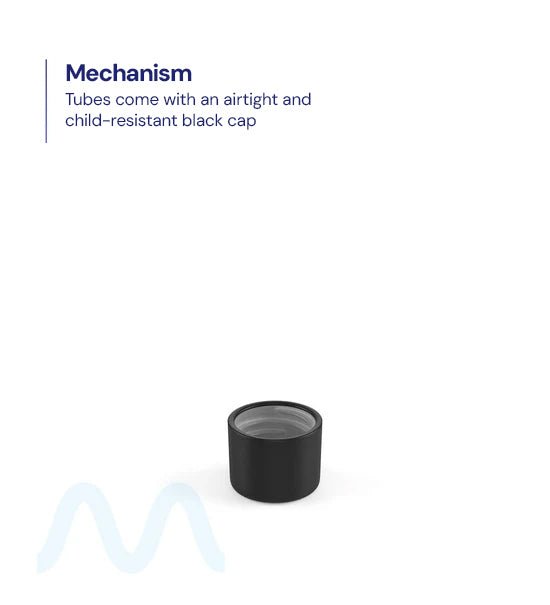 Child Resistant | Glass Pre - Roll Tubes w/ Black Cap | 18mm - 120mm - 500 Count - 3