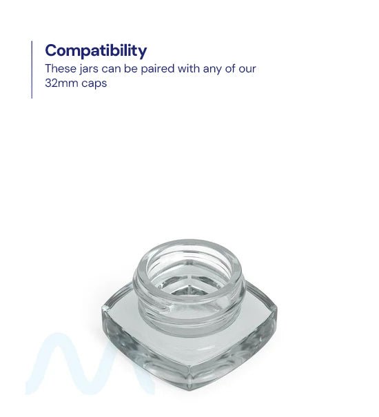 Clear Glass Pillow Concentrate Jar | 32mm - 5mL - 250 Count - 3