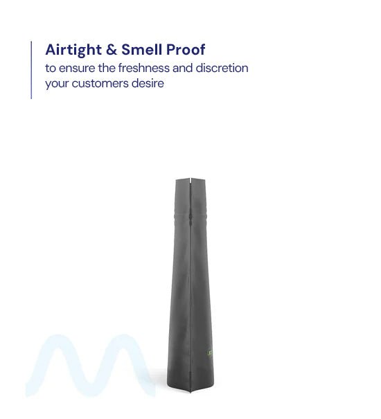 Tamper Evident | Matte Black PCR Mylar Bags (No Tear Notch) | 3.7in x 5in - 3.5g - 1000 Count - 3