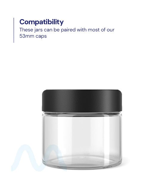 Straight Sided Clear Plastic PCR Jars | 53mm - 3oz - 100 Count - 3