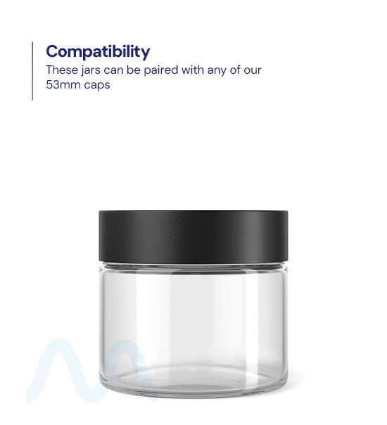 Straight Sided Clear Plastic PCR Jars | 53mm - 3oz - 100 Count - 3