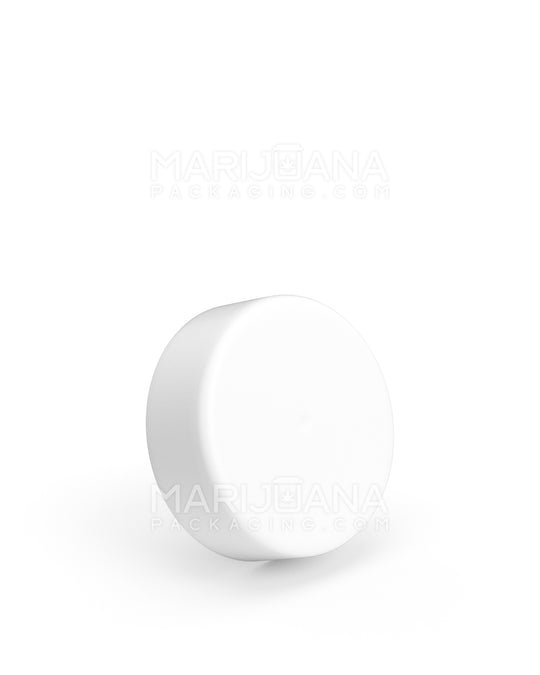 Child Resistant Smooth Screw Top Plastic Caps w/ Foil Liner | 38mm - Matte White | Sample