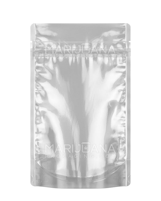 Tamper Evident | Glossy White Mylar Bag (Tear Notch) | 6in x 9.3in - 28g - 1000 Count