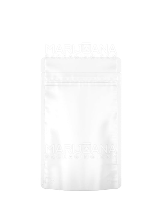 Tamper Evident Matte White Mylar Bag (Tear Notch) | 4in x 6.5in - 7g | Sample