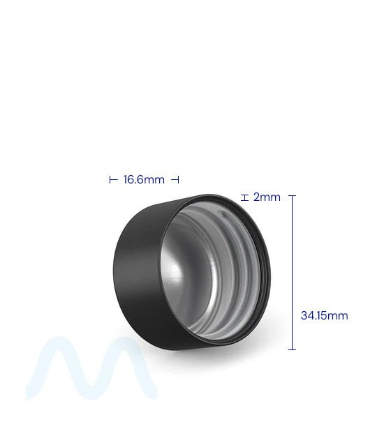 Child Resistant | Smooth Push Down & Turn Plastic PCR Caps w/ Foil Liner | 28mm - Matte Black - 504 Count - 3