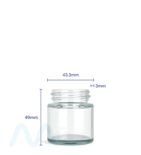 Straight Sided Clear Glass Jars | 38mm - 1oz - 256 Count