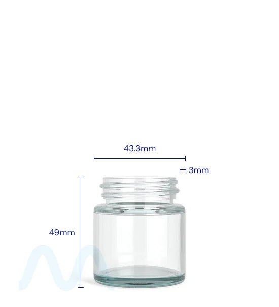 Straight Sided Clear Glass Jars | 38mm - 1oz - 256 Count - 6