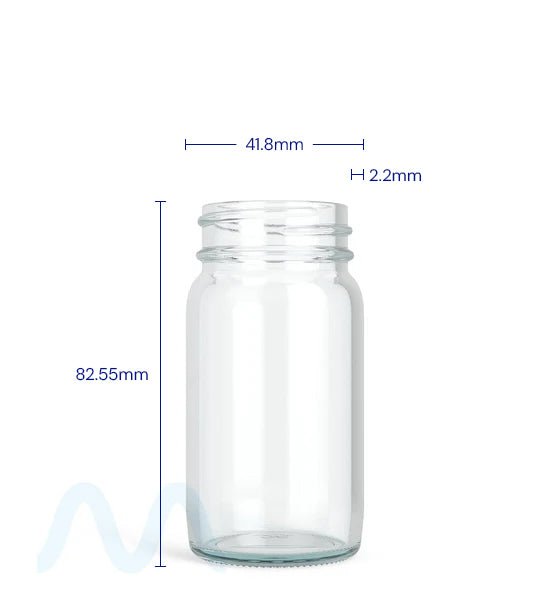 Wide Mouth Straight Sided Clear Glass Jars for Pre - Rolls | 38mm - 2oz - 160 Count - 5