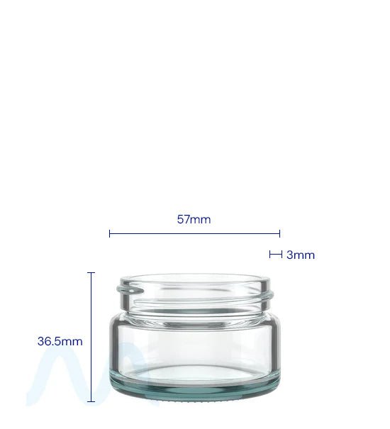 Straight Sided Clear Glass Jars | 50mm - 1oz - 200 Count - 1