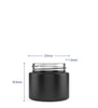Straight Sided Matte Black Glass Jars | 50mm - 2oz - 200 Count