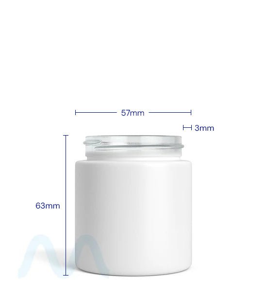 Straight Sided Matte White Glass Jars | 50mm - 3oz - 100 Count - 4
