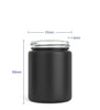 Straight Sided Matte Black Glass Jars | 50mm - 4oz - 100 Count