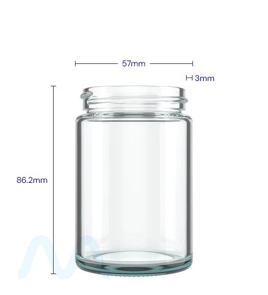 Straight Sided Clear Glass Jars | 50mm - 5oz - 100 Count - 4