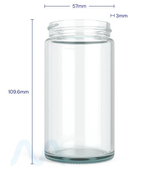 Straight Sided Clear Glass Jars | 50mm - 6oz - 80 Count - 1