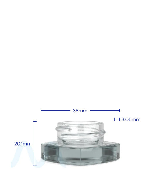 Clear Glass Pillow Concentrate Jar | 32mm - 5mL - 250 Count