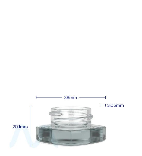 Clear Glass Pillow Concentrate Jar | 32mm - 5mL - 250 Count - 4