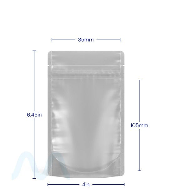 Tamper Evident | Matte Black Vista PCR Mylar Bags (Tear Notch) | 4in x 6.5in - 7g - 1000 Count - 2