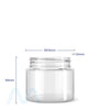 Straight Sided Clear Plastic PCR Jars | 53mm - 3oz - 100 Count
