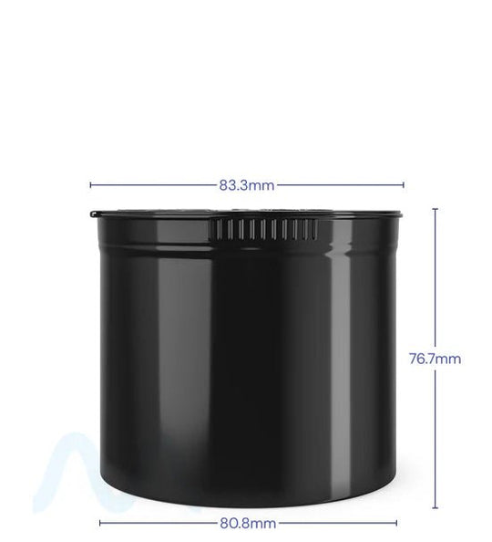 Child Resistant | Opaque Black Pop Top Bottles | 90dr - 28g - 64 Count - 1