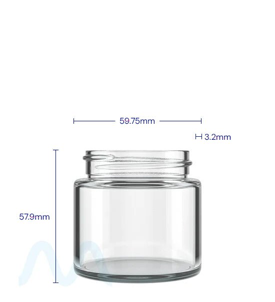 Straight Sided Clear Glass Jars | 53mm - 3oz - 144 Count - 4