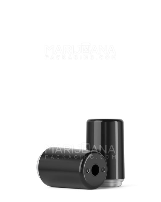 RAE | Round Vape Mouthpiece for Screw On Plastic Cartridges | Black Plastic - Screw On - 100 Count