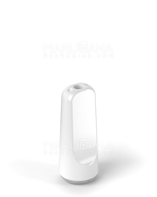 RAE | Flat Vape Mouthpiece for Screw On Plastic Cartridges | White Plastic - Screw On - 100 Count