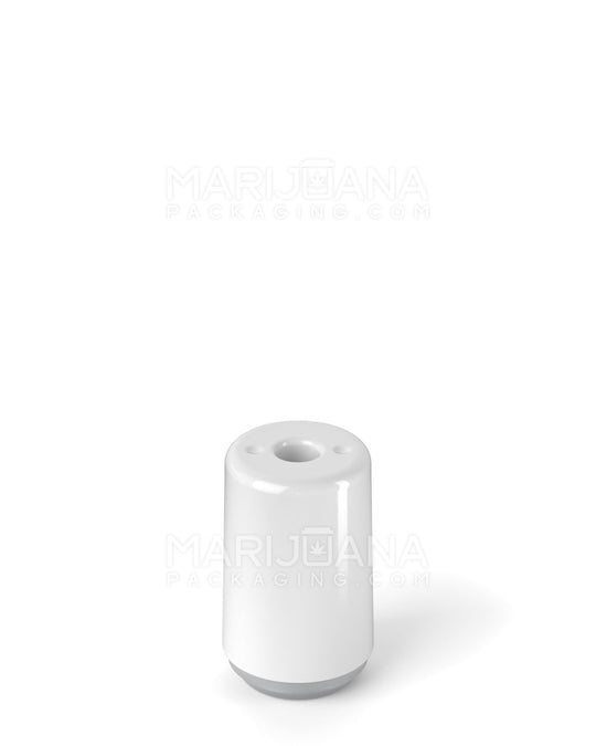 RAE | Round Vape Mouthpiece for Screw On Plastic Cartridges | White Plastic - Screw On - 100 Count