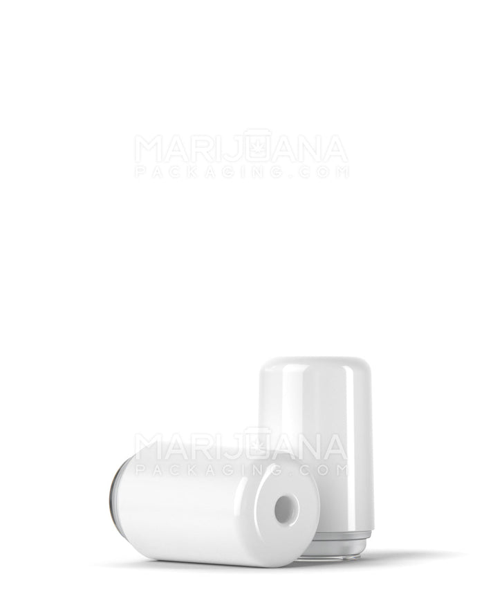 RAE | Round Vape Mouthpiece for Hand Press Ceramic Cartridges | White Ceramic - Hand Press - 100 Count Image