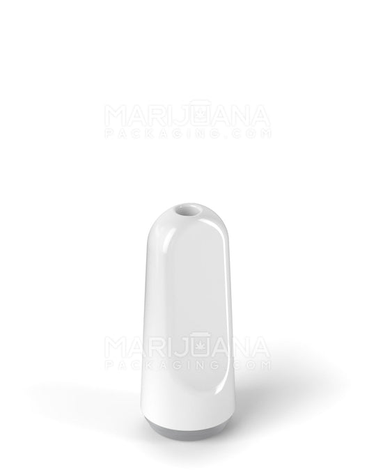 RAE | Flat Vape Mouthpiece for Screw On Ceramic Cartridges | White Ceramic - Screw On - 100 Count