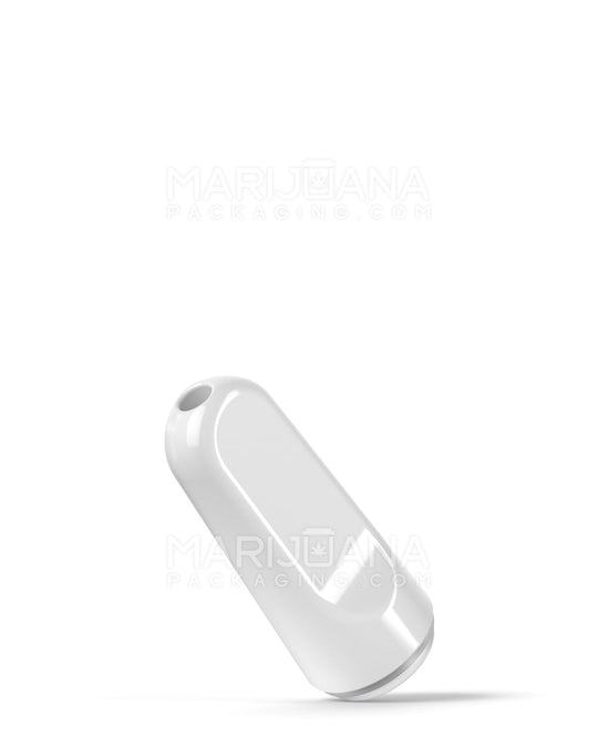 RAE | Flat Vape Mouthpiece for Screw On Ceramic Cartridges | White Ceramic - Screw On - 100 Count