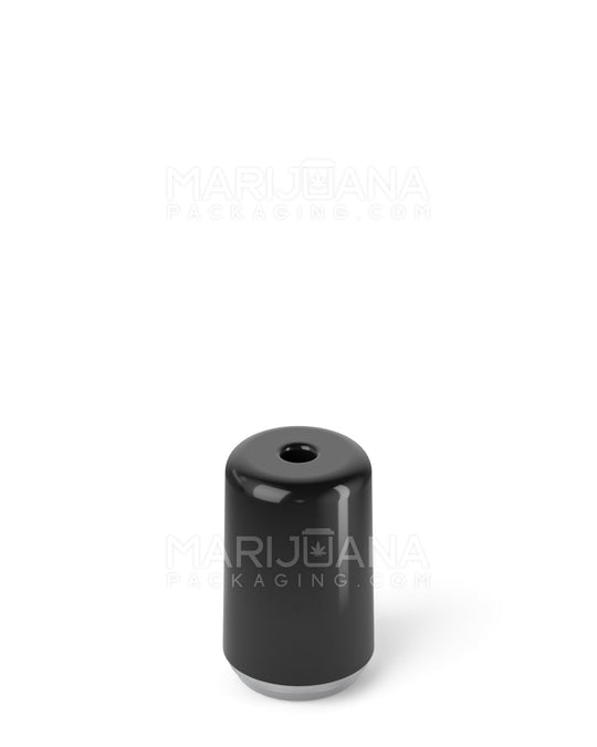 RAE | Round Vape Mouthpiece for Screw On Ceramic Cartridges | Black Ceramic - Screw On - 100 Count