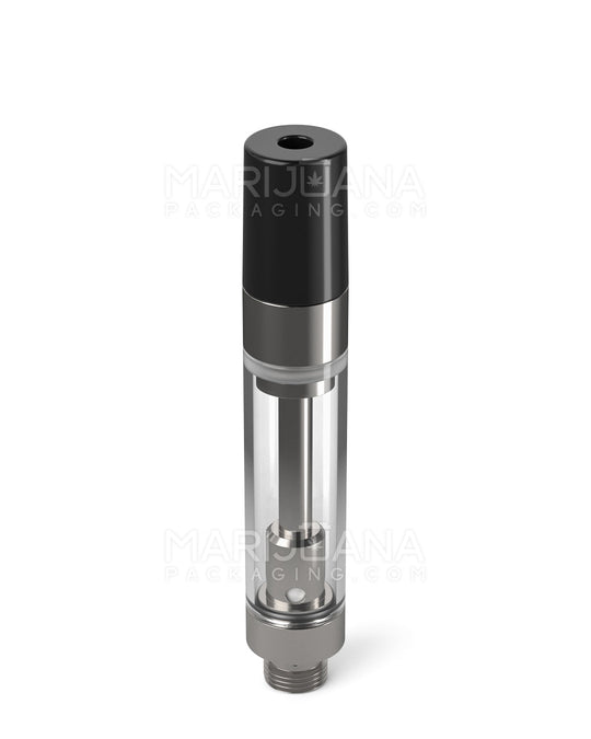 Ceramic Core Glass Vape Cartridge with Round Black Plastic Mouthpiece | 1mL - Press On - 100 Count - 3